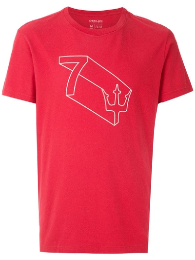 Osklen Vintage Surfing 7 Outline T-shirt In Red
