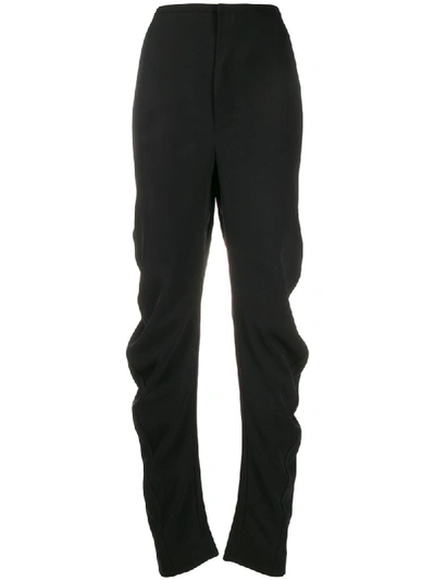 Totême Draped Slim-fit Trousers In Black