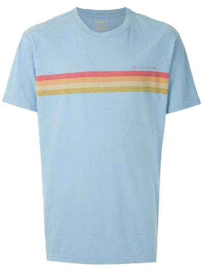 Osklen Sun Striped T-shirt In Blue