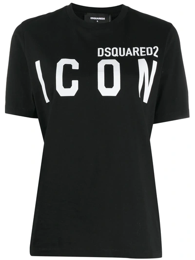 Dsquared2 Icon Logo T-shirt In Nero