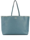 Valentino Rockstud Vitello Tote Bag In Blue