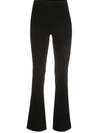 ADAM LIPPES KICK CROPPED SUEDE TROUSERS