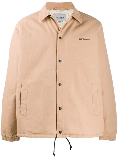 Carhartt Canvas Coach Jacket In Neutrals