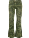 BALMAIN CAMOUFLAGE-PRINT CROPPED TROUSERS