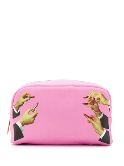 Seletti X Toiletpaper Lipsticks Make Up Bag In Pink