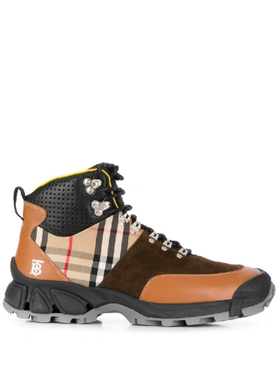 Burberry Tor Boots In Brown