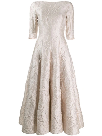 Talbot Runhof Bogna Dress In Neutrals