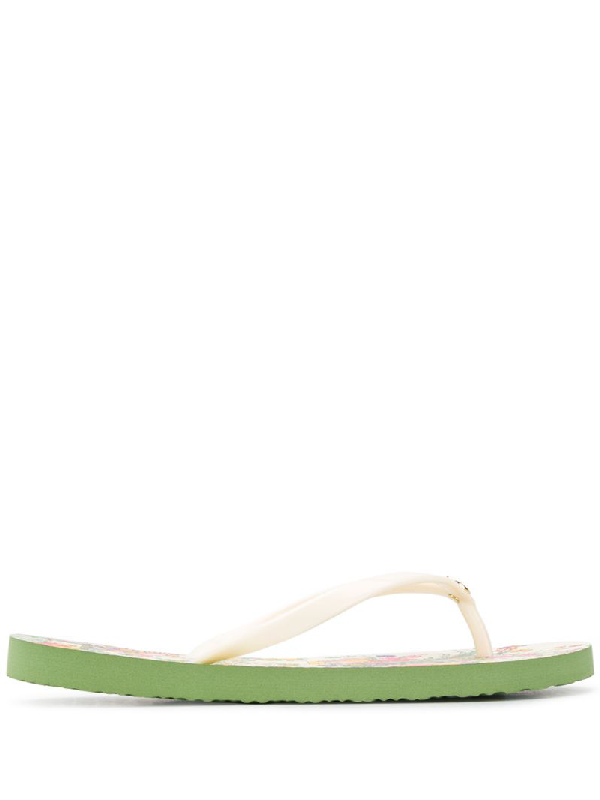 tory burch white flip flops