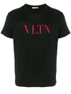 Valentino T-shirt Mit Vltn-print In Black