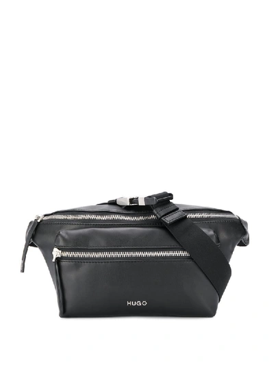 Hugo Boss Zipped Belt Bag In Black
