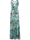 PATBO TROPICAL HALTER MAXI DRESS