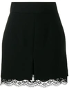 Dolce & Gabbana Lace Insert Mini Skirt In Black
