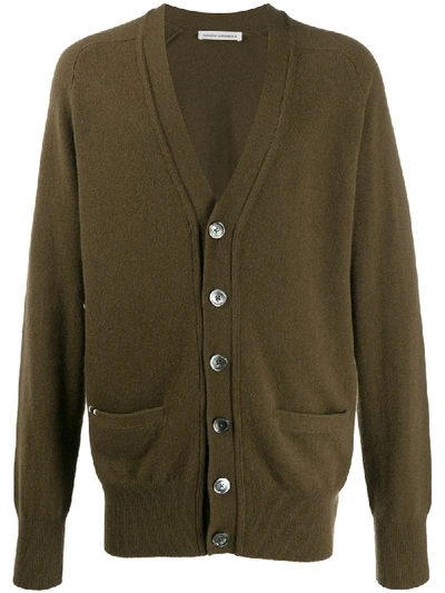 Extreme Cashmere Longline Knit Cardigan In Green