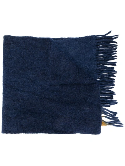 Forte Forte Intarsien-schal Mit Batikmuster In Blue