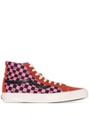 Vans Sk8 High-top Panelled Sneakers In Red