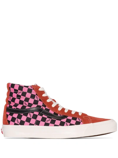 Vans Sk8 High-top Panelled Sneakers In Red