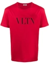 Valentino T-shirt Mit Vltn-print In Red