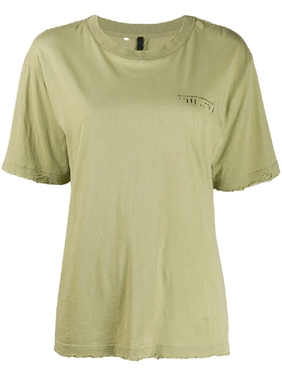Ben Taverniti Unravel Project Logo Short-sleeve T-shirt In Green