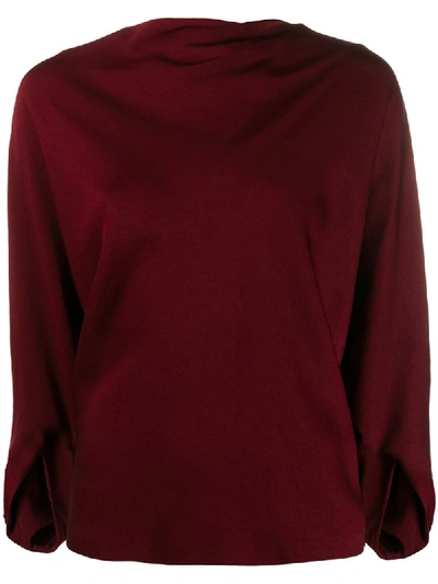 Chalayan Signature Boatneck Top In Red