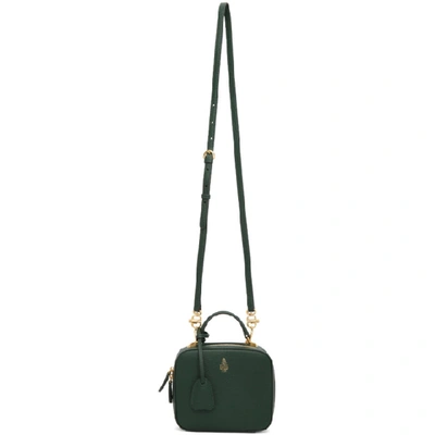 Mark Cross Green Baby Tumbled Laura Bag In Evergreen