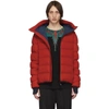 Moncler Red Down Lagoria Jacket In 453 Red