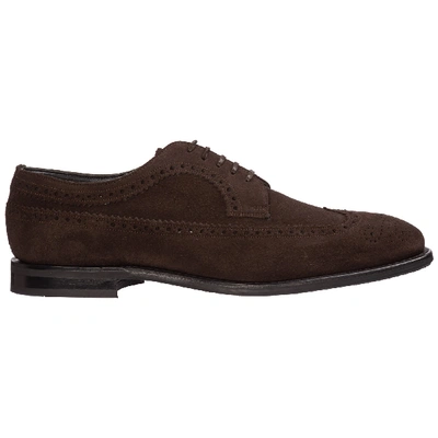 Church's Men's Classic Suede Lace Up Laced Formal Shoes Derby Brogue Portmore In Brown