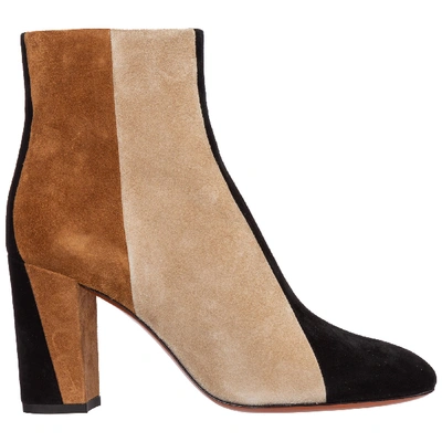 Santoni Women's Suede Heel Ankle Boots Booties In Brown | ModeSens