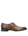 Santoni Laced Shoes In Dark Brown