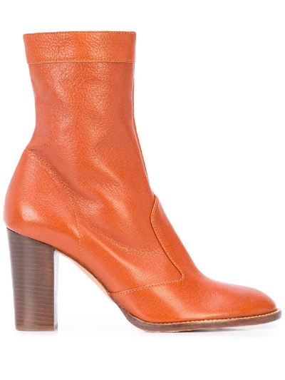 Marc Jacobs Sofia Loves Ankle Boots In Brown