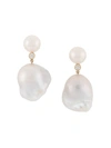 Sophie Bille Brahe 14kt Gold Diamond Venus Earrings In 白色