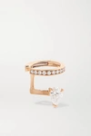 Repossi 18k Rose Gold Serti Sur Vide Diamond Single Ear Cuff In Rose Gold