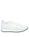 PHILIPPE MODEL PHILIPPE MODEL WOMAN SNEAKERS WHITE SIZE 7 SOFT LEATHER, TEXTILE FIBERS,11814431RX 7