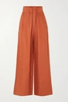 BONDI BORN NET SUSTAIN UNIVERSAL LINEN-TWILL WIDE-LEG PANTS