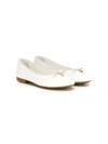 DOLCE & GABBANA LOGO-CHARM BALLERINA SHOES