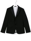 Dsquared2 Teen One Button Blazer In Black