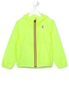 K-way Yellow Contrast Zip Up Jacket In Yellow