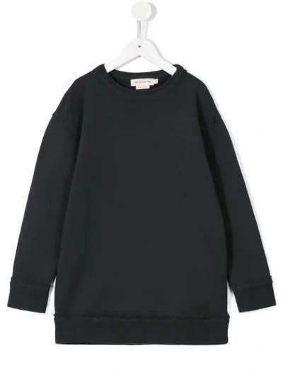Andorine Kids' Frayed Edge Sweatshirt Dress In Grey
