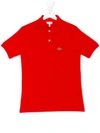 Lacoste Logo Embroidery Polo Shirt In Red
