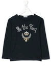 DOLCE & GABBANA BE THE KING EMBROIDERED TOP