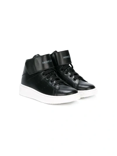 Moncler Kids' Hi-top Sneakers In Black