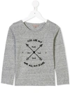 EMILE ET IDA ARROW PRINT LONGSLEEVED T-SHIRT