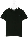 Comme Des Garçons Embroidered Logo Plaque T-shirt In Black