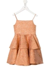 Little Bambah Marigold Ruffled Dress In Yellow