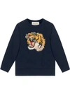 GUCCI TIGER'S HEAD EMBROIDERED TOP