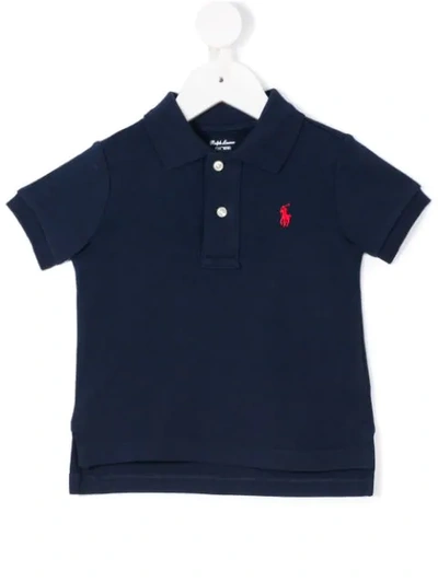 Ralph Lauren Babies' Classic Logo Polo Top In Blue