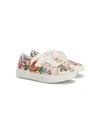 ANDREA MONTELPARE FLORAL EMBROIDERED SNEAKERS