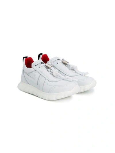 Bumper Kids' Lace-up Sneakers In White