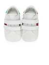 GUCCI WEB-DETAILING LEATHER trainers