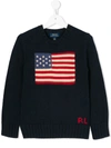 RALPH LAUREN 美国国旗嵌花毛衣