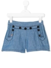 CHLOÉ PINAFORE DENIM SHORTS